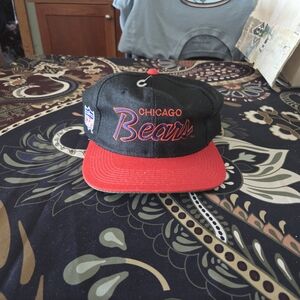 NFL Chicago Bears Black and Red Hat